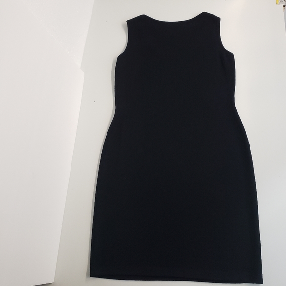 St John Basics Black Santana Knit Sleeveless Sheath Dress Size 10 - Picture 11 of 12